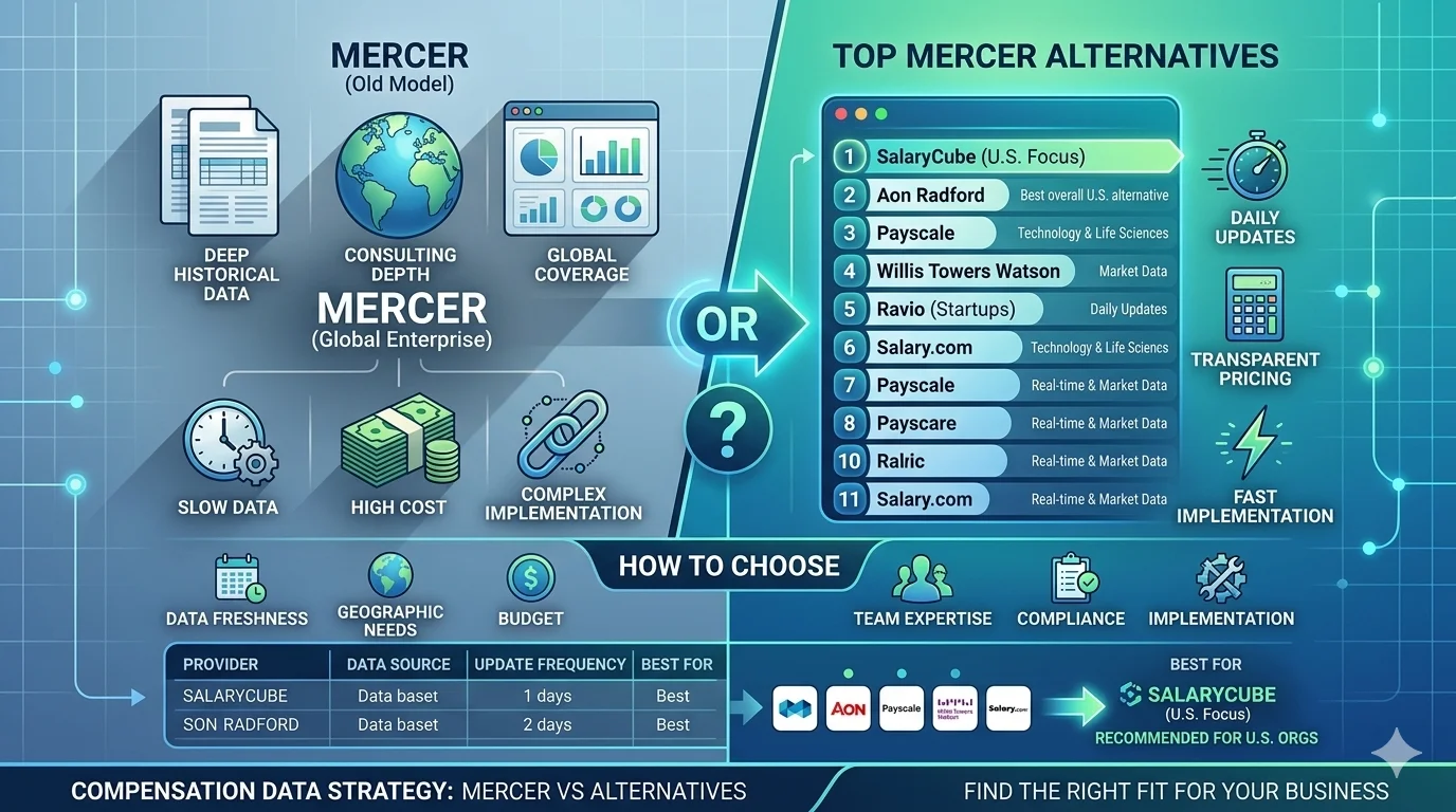 11 Best Mercer Alternatives for Salary Benchmarking in 2026