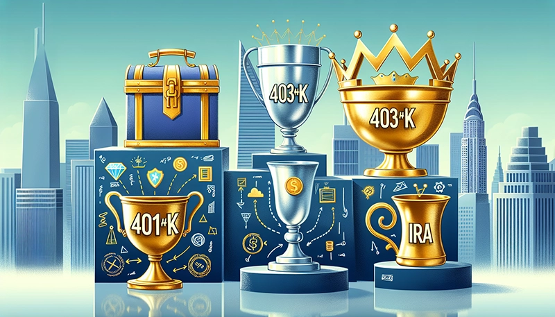 Illustration of retirement plans and financial perks