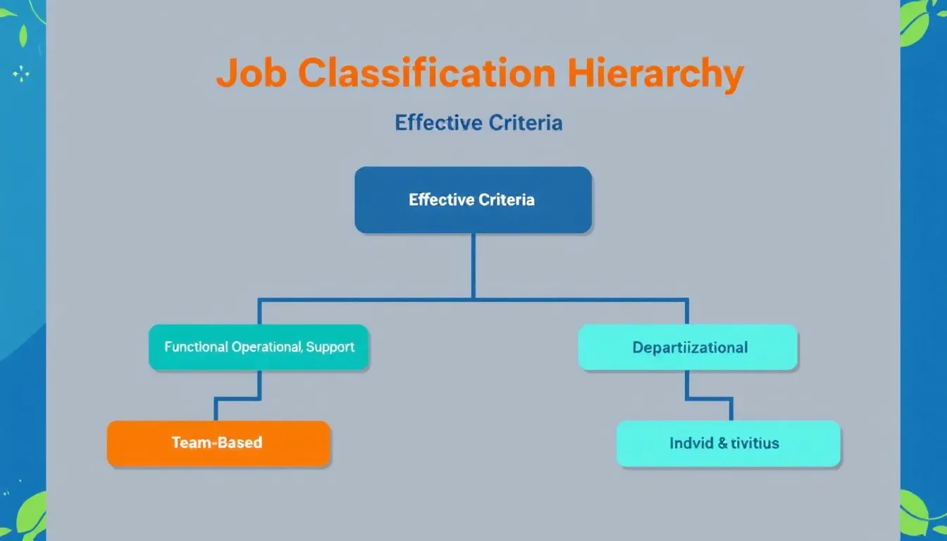 A diagram illustrating the criteria for effective job classifications.