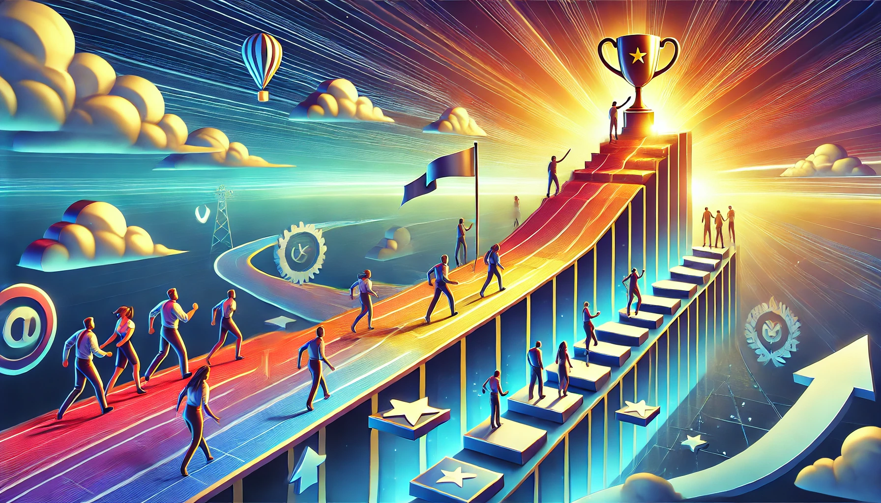 An illustration showcasing the benefits of annual incentive plans for employee motivation.