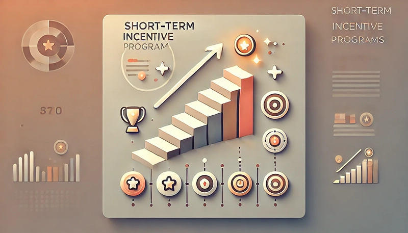 An illustration representing the concept of short term incentive programs.