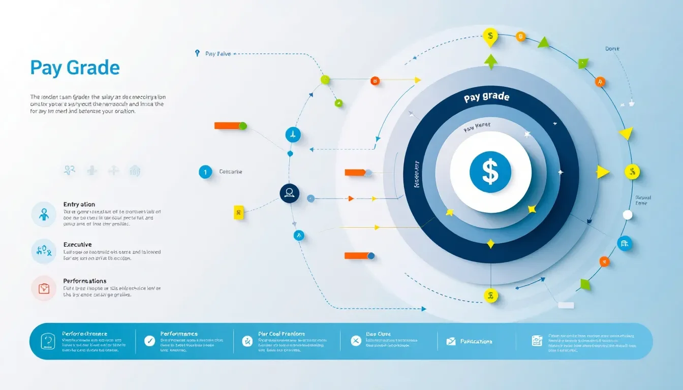 A diagram illustrating the process of creating a pay grade system.