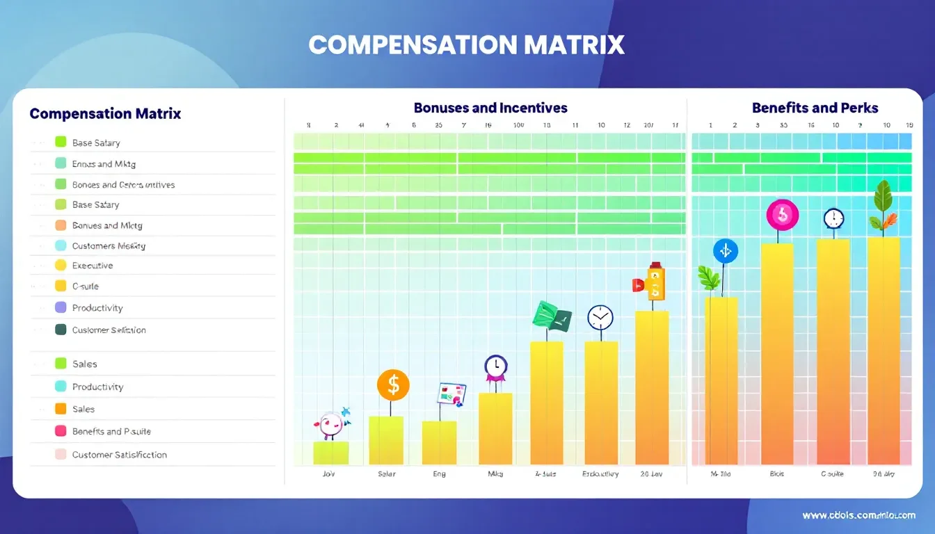 A chart depicting pay schedules and salary ranges.