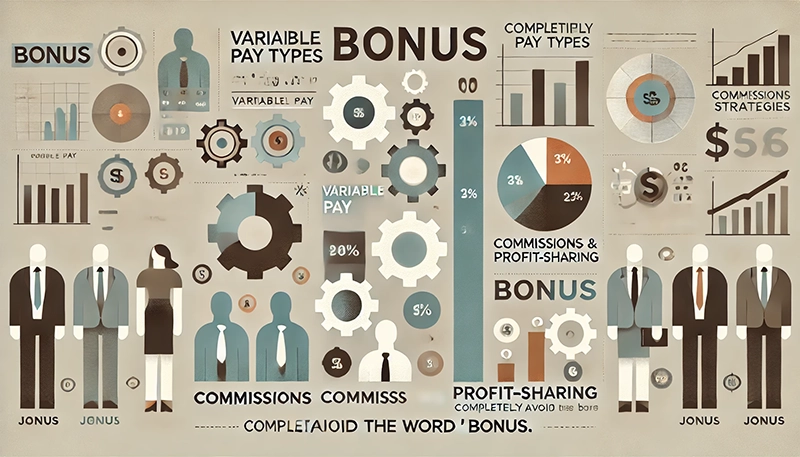 An illustration highlighting the advantages of variable pay plans.