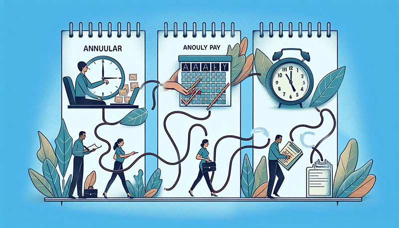 Illustration of salary calculation methods