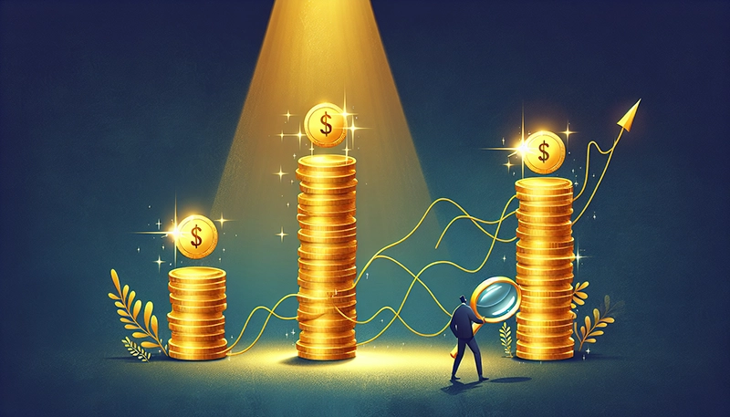 Comparison between gross and net salary in an illustration