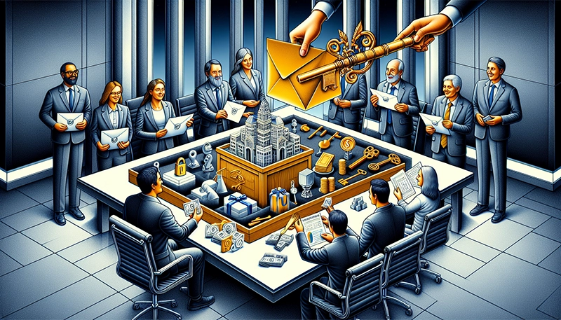 Illustration of finance managers receiving additional compensation and benefits