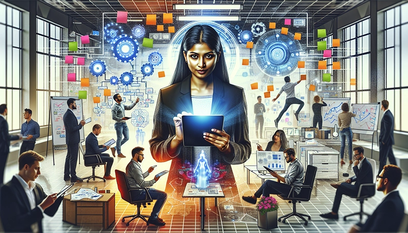 Illustration of an Operations Manager in a startup environment