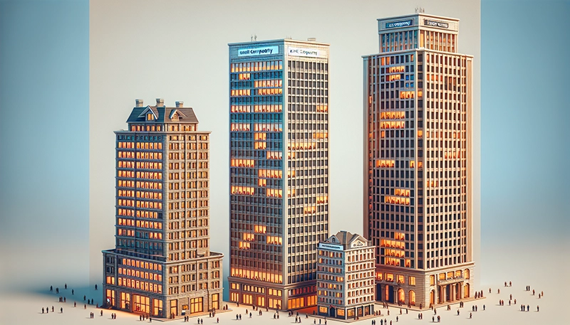 Illustration of company size affecting project manager salary