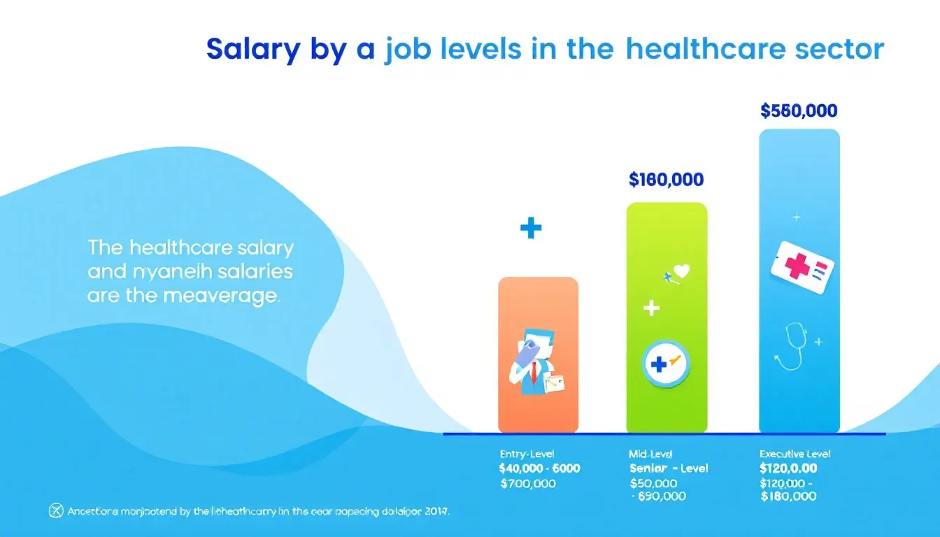 Salary data by job levels in the healthcare sector.