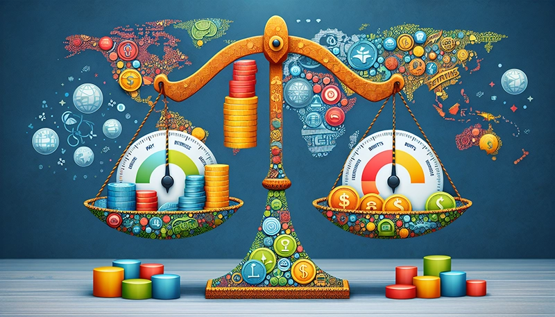A visual representation of the relationship between geographic pay differentials and employee benefits.