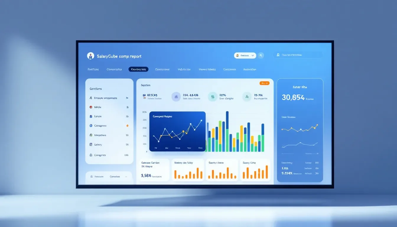 Benefits of using SalaryCube comp reports, illustrated with user-friendly graphics.