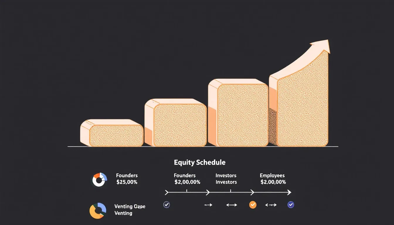 An illustration representing startup equity compensation.