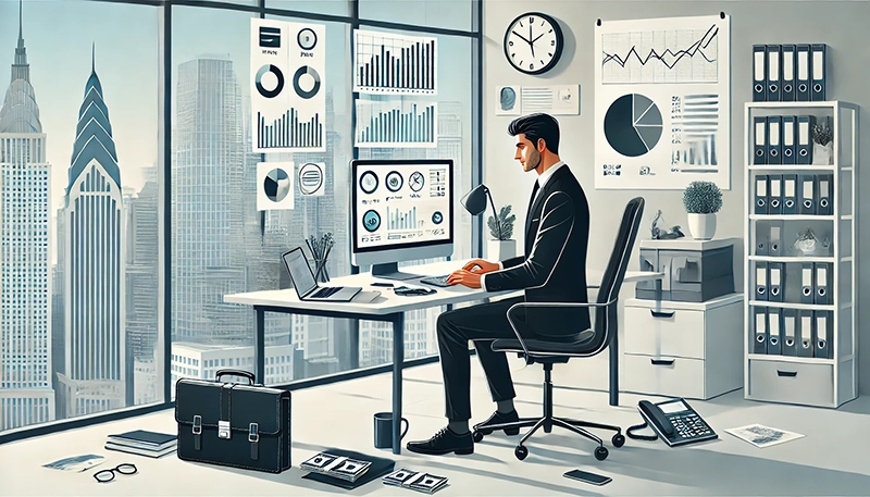 Illustration of a salary breakdown with various components