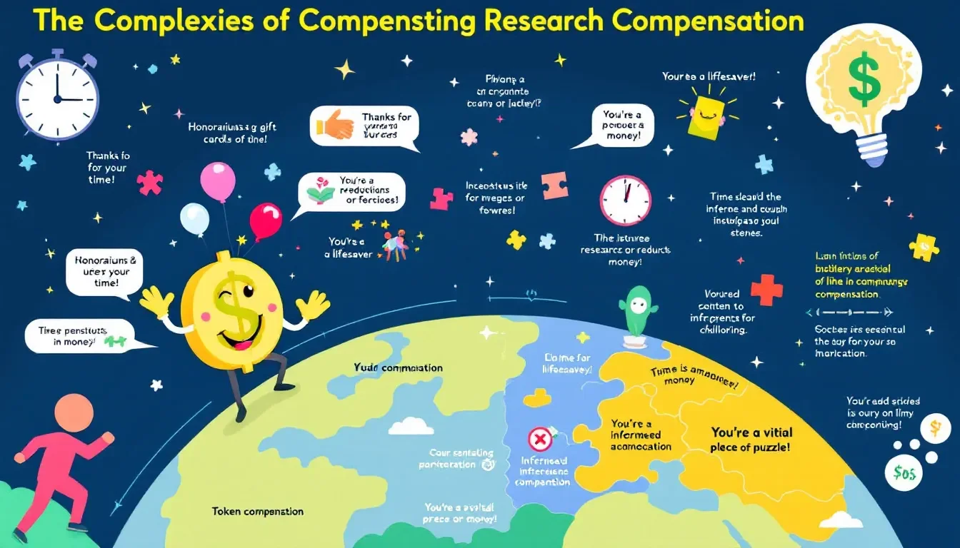 A visual representation of ethical considerations in compensating research participants.