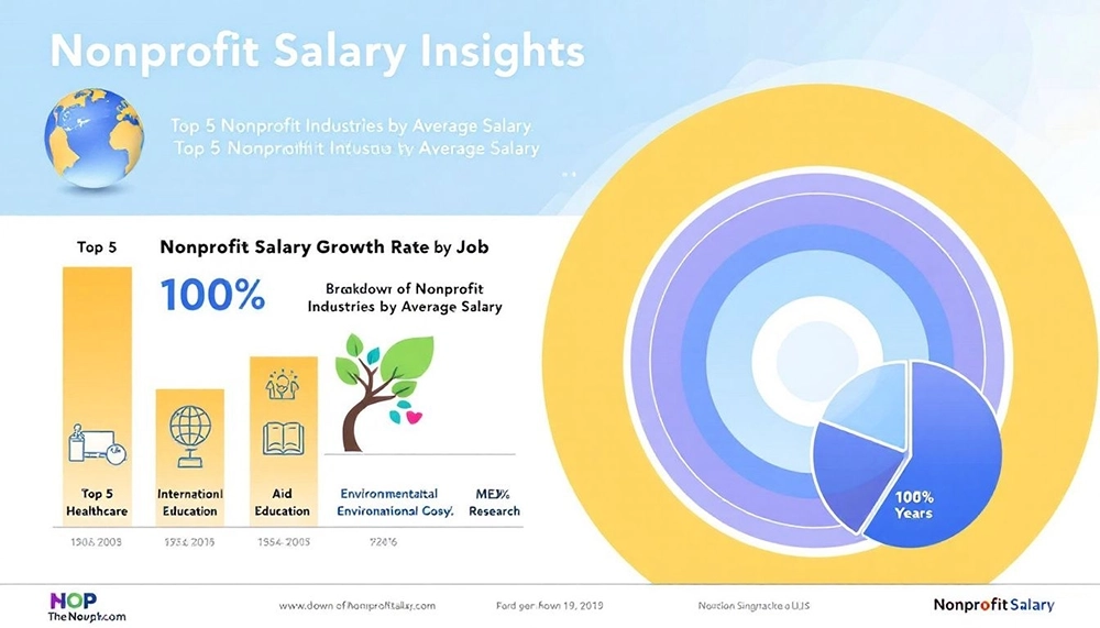 A graphic showing various data sources for nonprofit salary information.