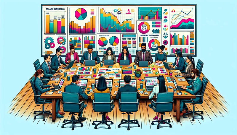 An illustration of employer insights regarding job market salaries.