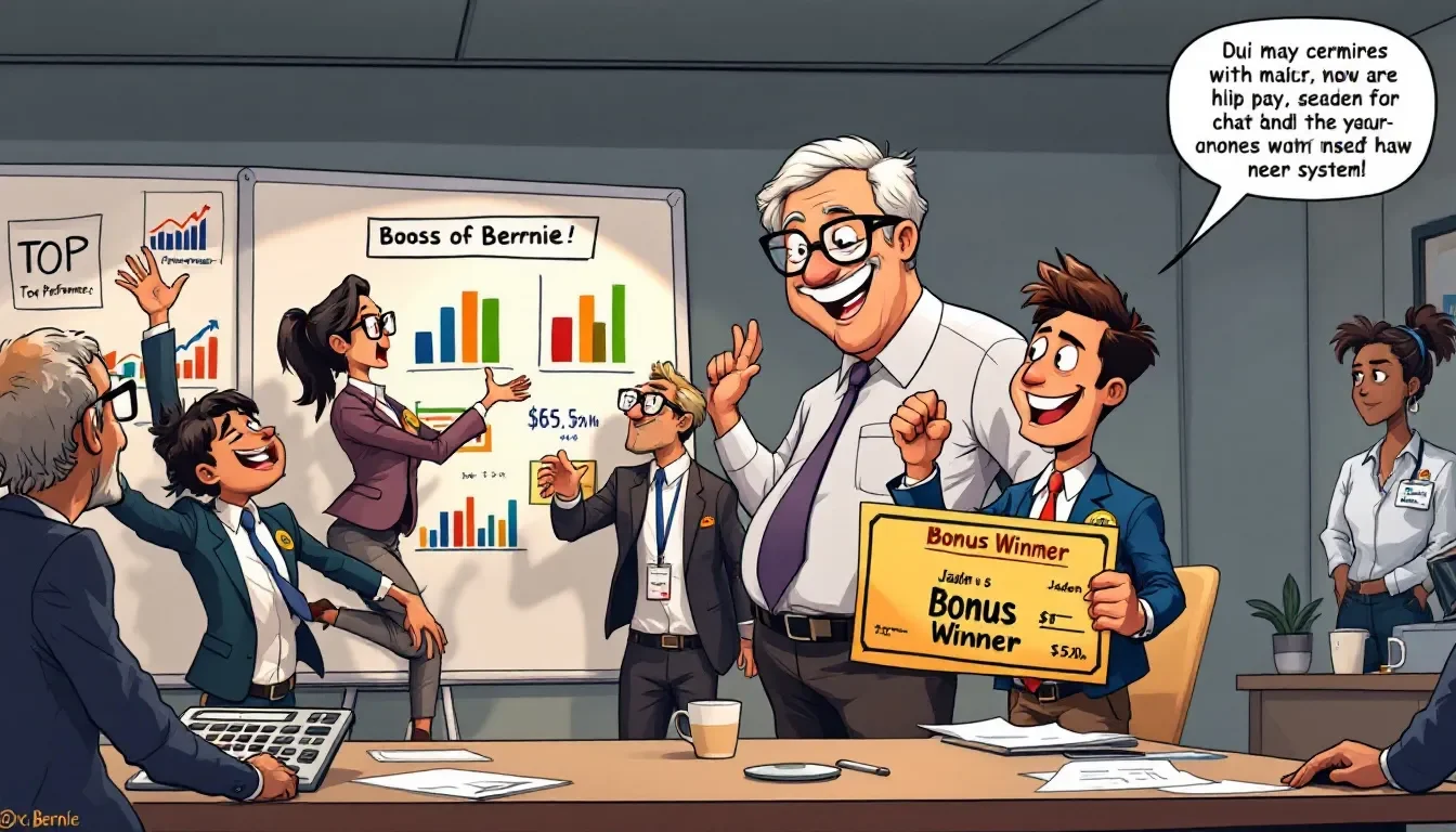 An image depicting the advantages of implementing merit pay systems.