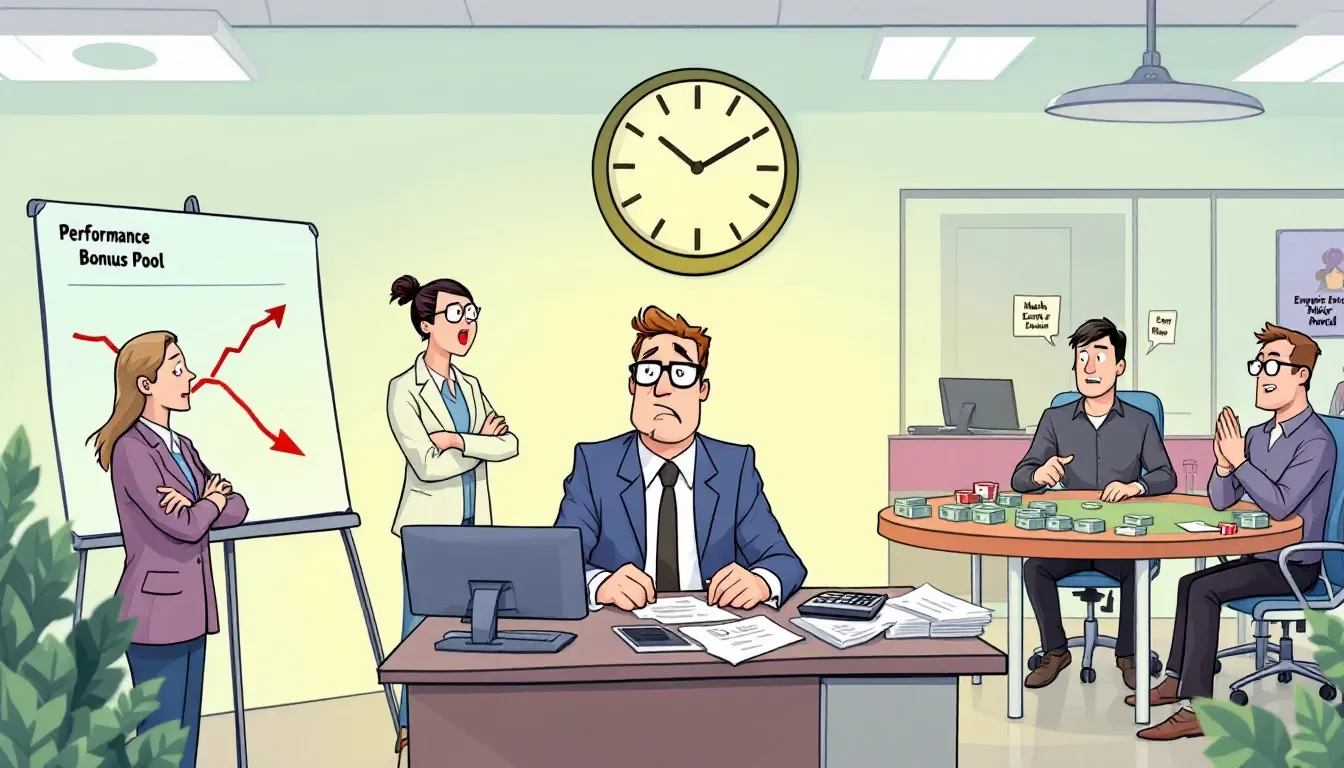 A visual representation of the challenges faced in merit pay systems.