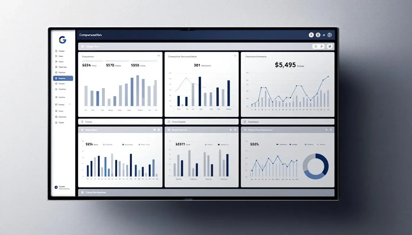 The image displays a clean and modern software interface showcasing a compensation analytics dashboard, featuring various graphs and charts that illustrate compensation data and pay equity analysis. This user-friendly interface is designed for organizations to effectively manage compensation strategies, integrate with existing HR systems, and utilize real-time market data for informed compensation planning.
