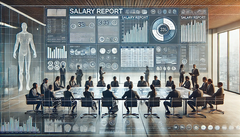 Illustration of job market data visualization.