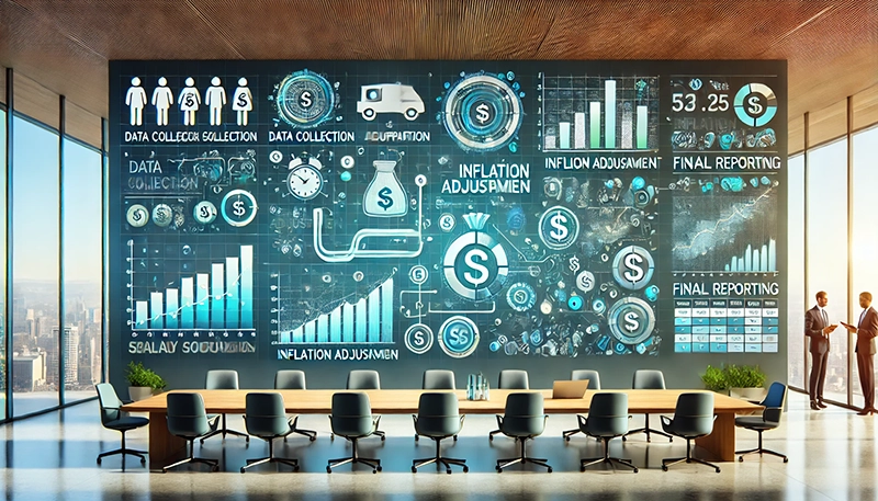 Illustration of a pay equity audit process