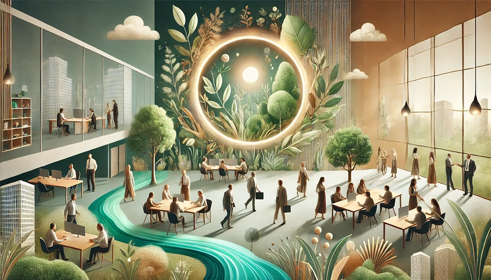 A graphic illustrating the use of technology in employee retention.