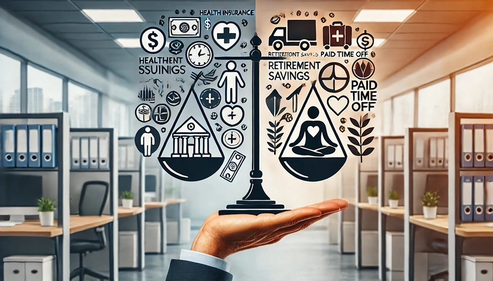 Illustration of mandatory, voluntary, and no-cost benefits