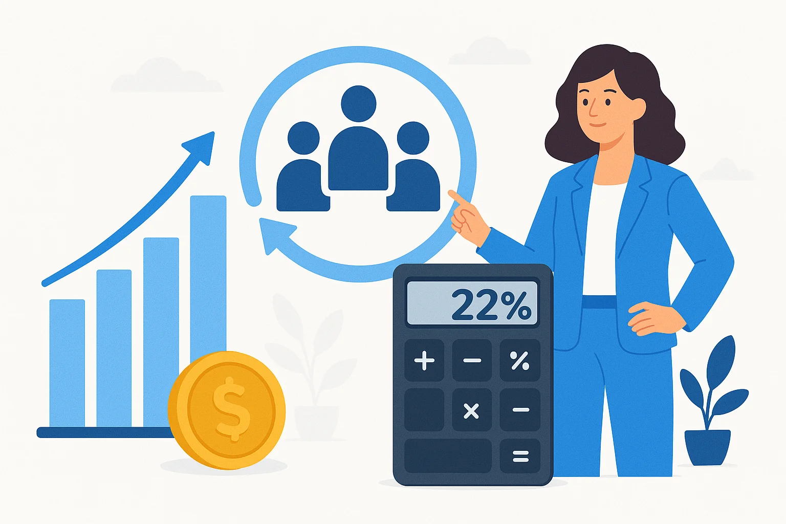 A formula diagram illustrating the basic turnover equation.