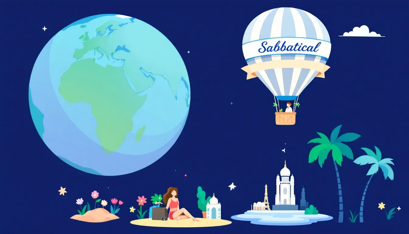 A visual representation of how sabbaticals function in the workplace.