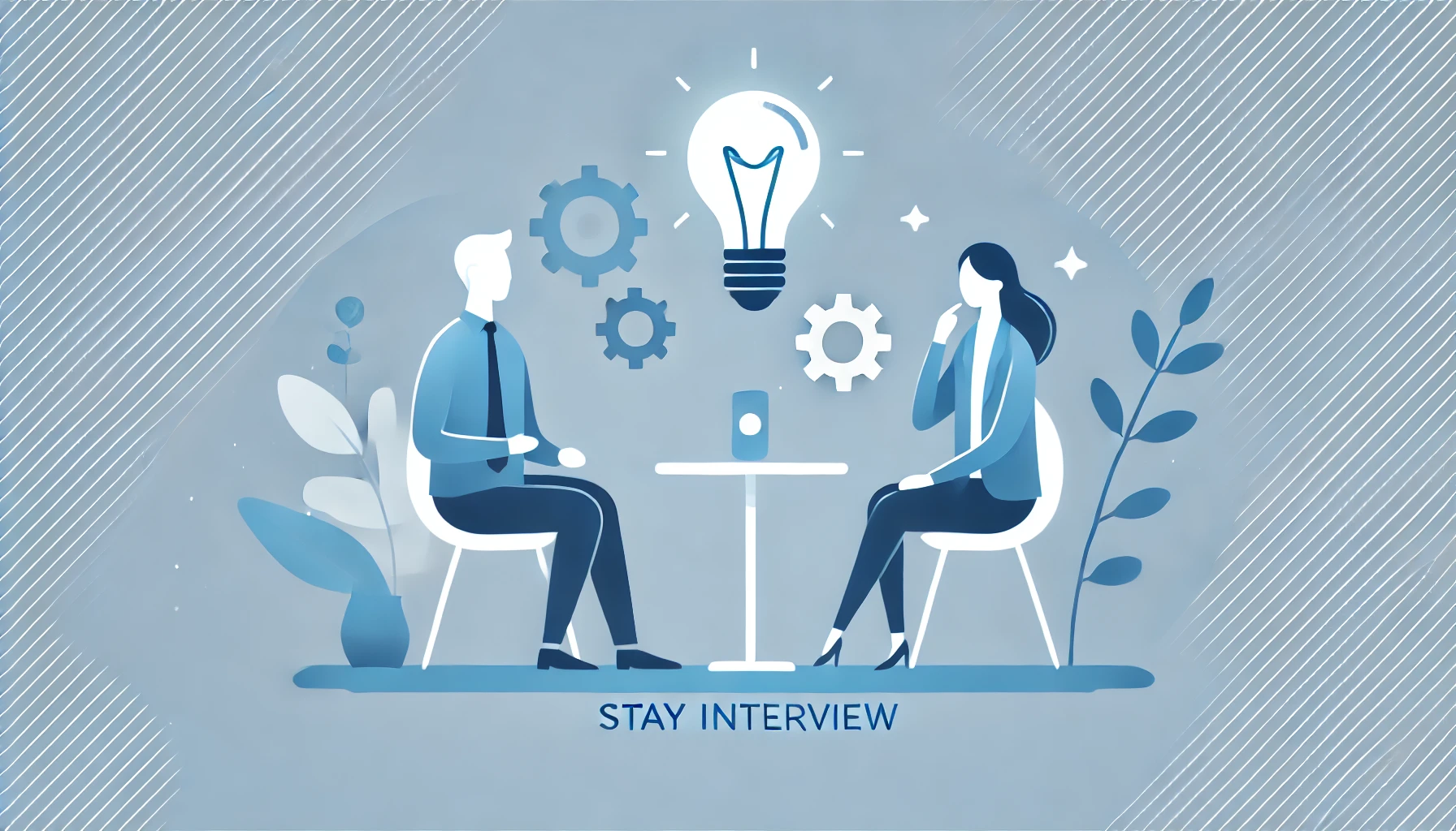 Visual representation of the benefits of conducting stay interviews.