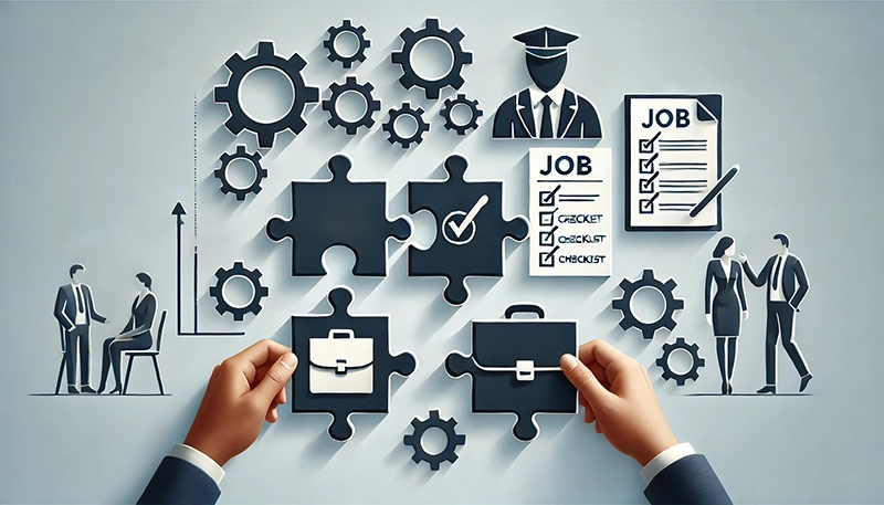 An infographic outlining the essential components of a job description.