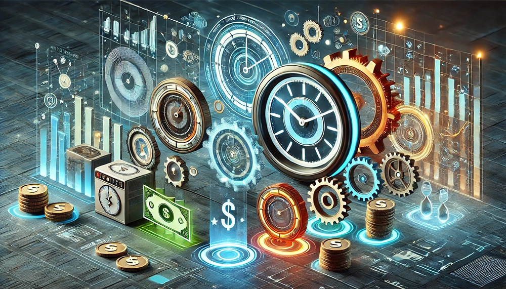 An infographic detailing common types of pay periods.