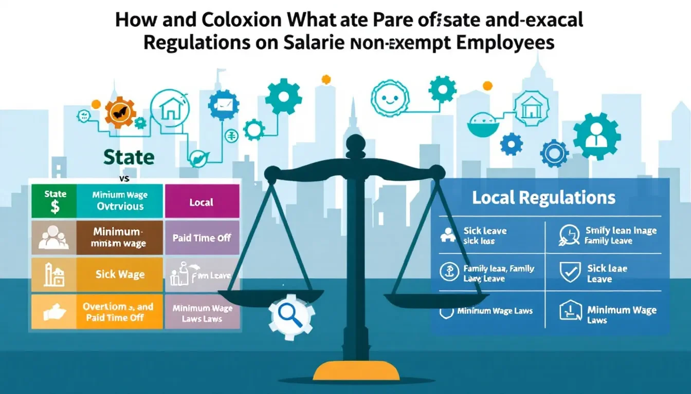 Impact of state and local regulations on salaried non exempt employees.