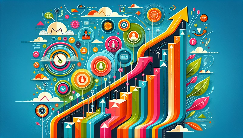 A visual representation of career progression for mid senior level positions.