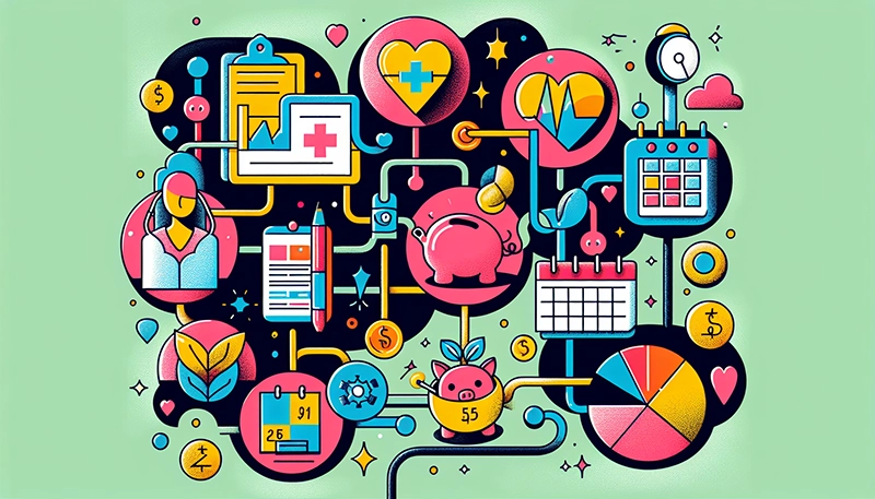 A detailed illustration of key components of employee benefits.