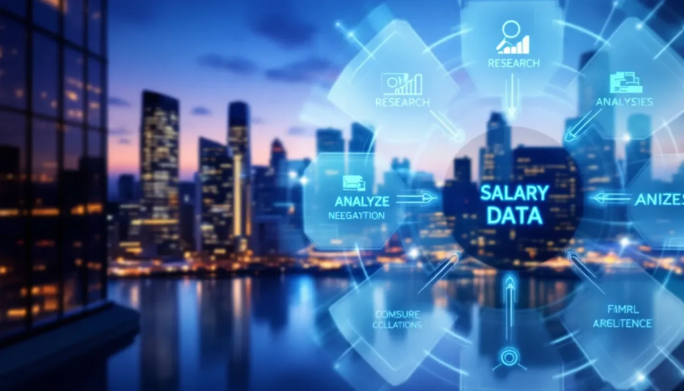 A diagram showing strategies for using salary data in negotiations.