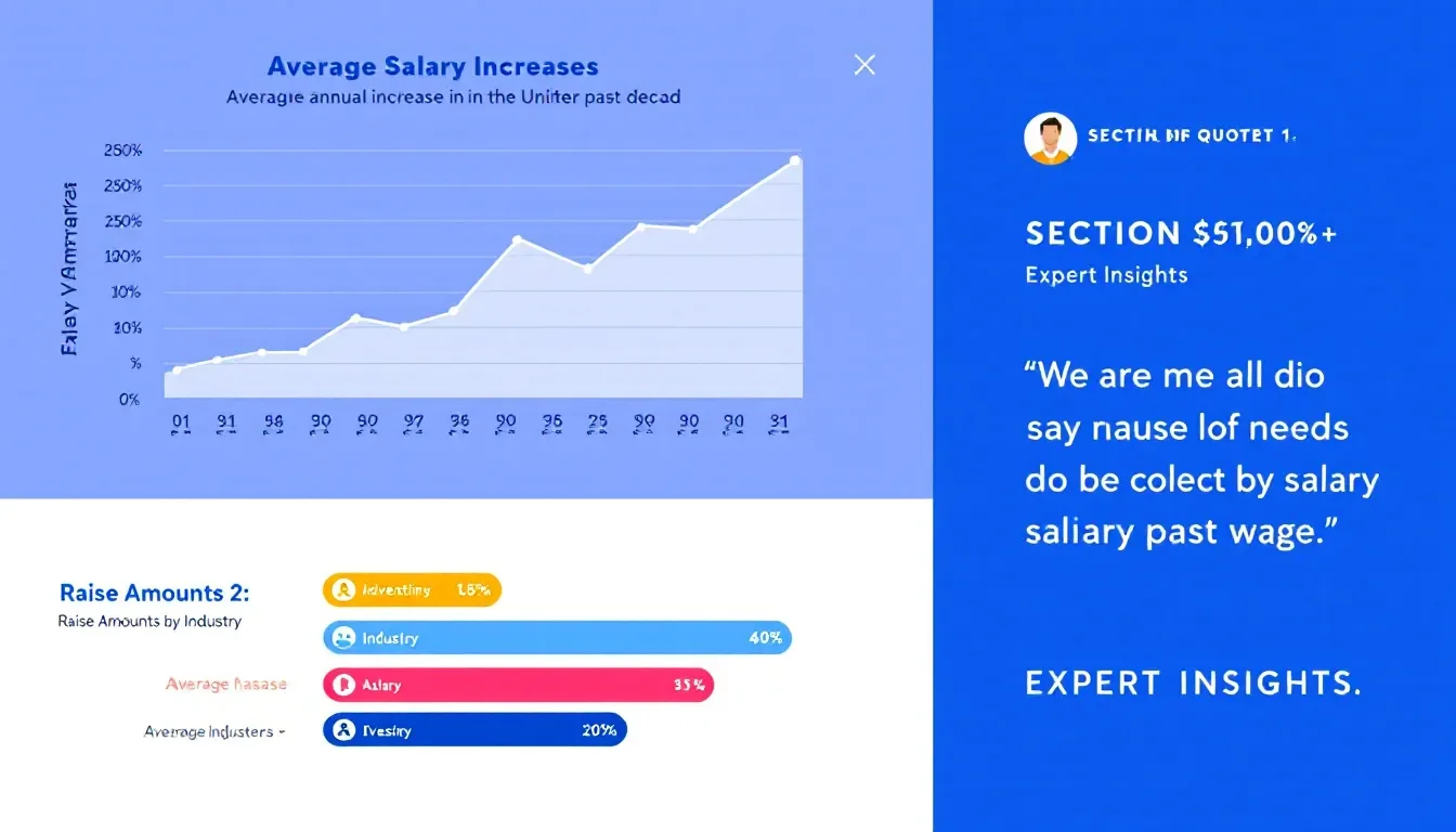 A visual guide on how much of a raise to ask for based on average salary increases.