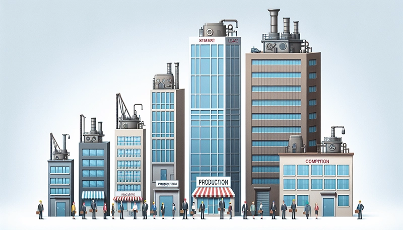 Average Production Manager salary by company size